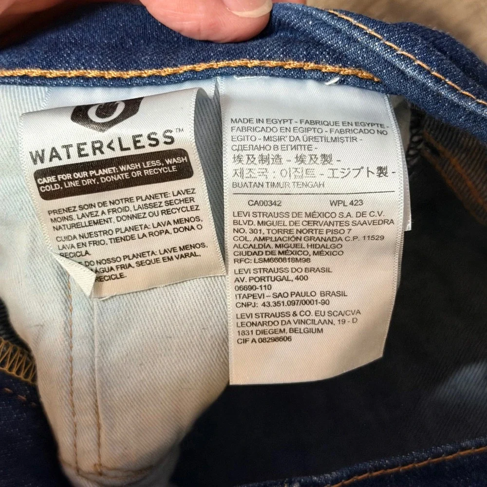 Levis Premium 502‎ Reg Taper Jeans Mens 30x30 Dark Wash Indigo Big E 29507-0020